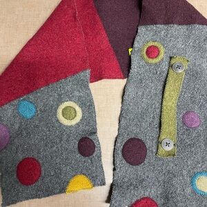 Colorful Polka Dot Wool Scarf